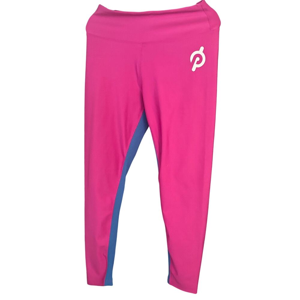 Peloton Show Up Rib High Waist Leggings Pink Blue Women’s 1X Athletic Workout
